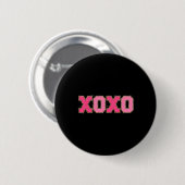Chenille Patch Glitterend Xoxo Valentijnsdag Hart Ronde Button 5,7 Cm (Voorkant /achterkant)