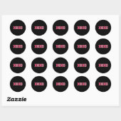 Chenille Patch Glitterend Xoxo Valentijnsdag Hart Ronde Sticker (Vel)