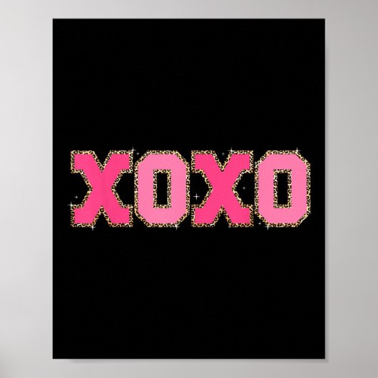 Chenille Patch Sparkling Xoxo Valentijnsdag Hart Poster (Voorkant)