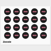 Chenille Patch Sparkling Xoxo Valentijnsdag Hart Ronde Sticker (Vel)