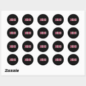 Chenille Patch Sparkling Xoxo Valentijnsdag Ronde Sticker (Vel)