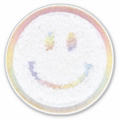 Chenille Smile gezicht Sticker (Voorkant)