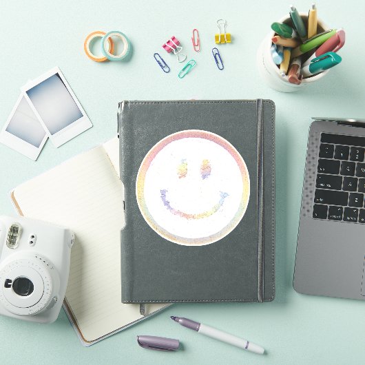 Chenille Smile gezicht Sticker (iPad Cover)