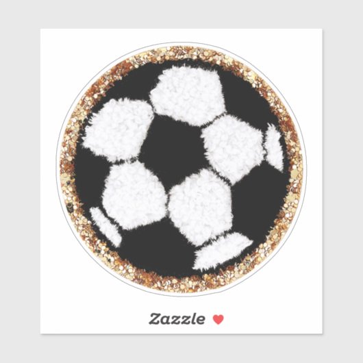 Chenille-Voetbal Sticker (Vel)