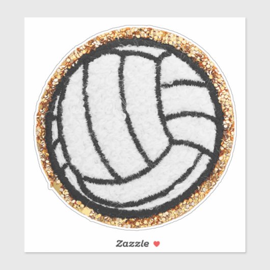 Chenille Volleyball Sticker (Vel)