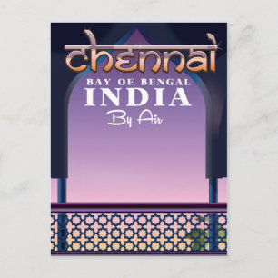 Chennai, Bengalbaai in Oost-India Briefkaart