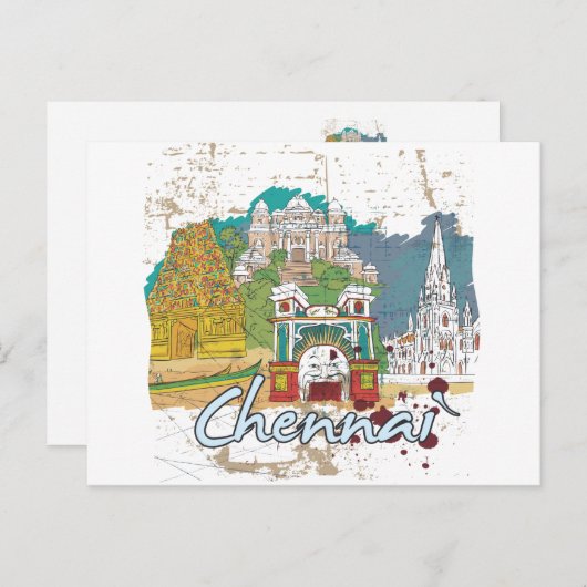 Chennai Briefkaart (Voorkant / Achterkant)