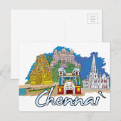 Chennai, India Briefkaart (Voorkant / Achterkant)
