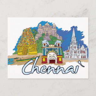 Chennai, India Briefkaart