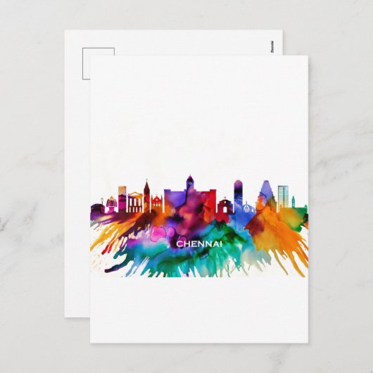 Chennai Skyline Feestdagenkaart (Voorkant / Achterkant)