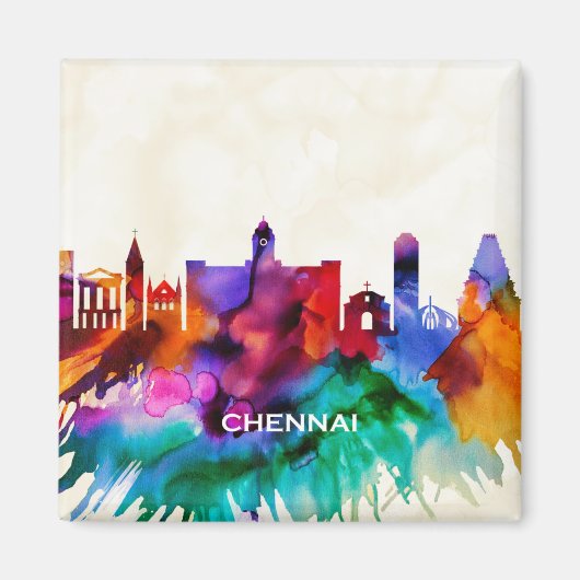 Chennai Skyline Magneet (Voorkant)