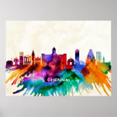 Chennai Skyline Poster (Voorkant)