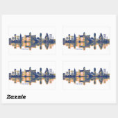 Chennai Skyline Rechthoekige Sticker (Vel)