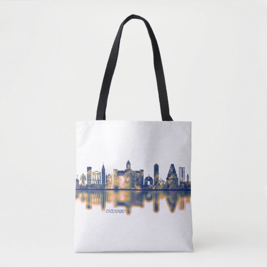 Chennai Skyline Tote Bag (Voorkant)