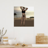 Chennel Johnson in Swimsuit Poster (Keuken)