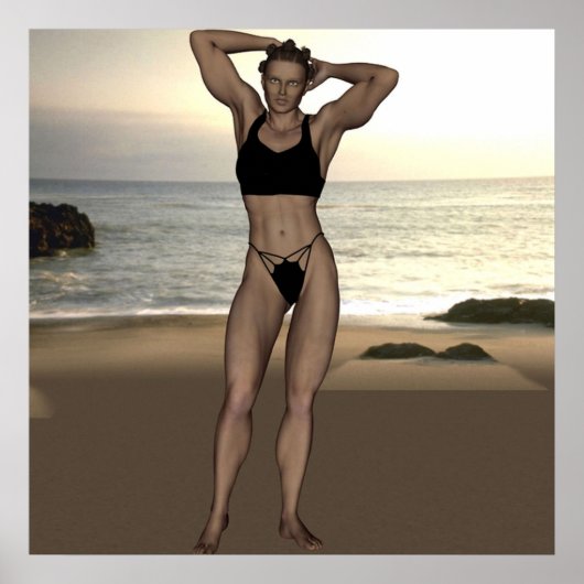 Chennel Johnson in Swimsuit Poster (Voorkant)