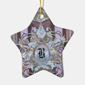 Chenonceau Baroque Elegant Monogram Keramisch Ornament (Links)
