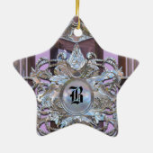 Chenonceau Baroque Elegant Monogram Keramisch Ornament (Achterkant)