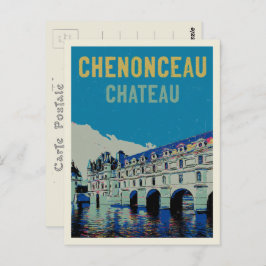Chenonceau chateau originele afbeelding Frankrijk  Briefkaart