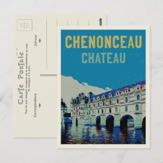 Chenonceau chateau originele afbeelding Frankrijk Briefkaart