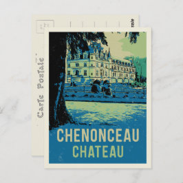 Chenonceau chateau originele afbeelding Frankrijk Briefkaart