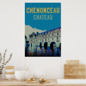 Chenonceau chateau originele afbeelding Frankrijk Poster (Keuken)