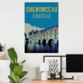Chenonceau chateau originele afbeelding Frankrijk Poster (Thuiskantoor)