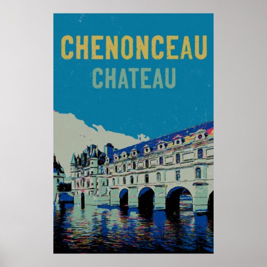 Chenonceau chateau originele afbeelding Frankrijk Poster (Voorkant)