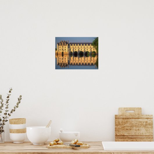 Chenonceau Chateau, River Cher, Loir-et-Cher, Poster (Keuken)