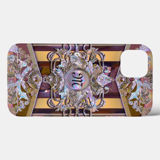 Chenonceau Parka Baroque French Monogram Case-Mate iPhone Case (Achterkant (horizontaal))