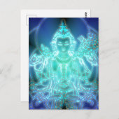 Chenrezig-kosmische compassie-briefkaart Tibetian Briefkaart (Voorkant / Achterkant)