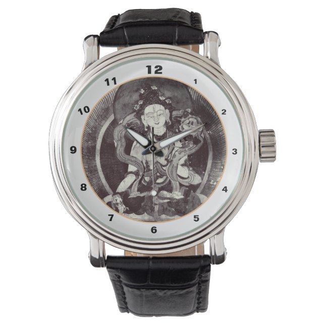 Chenrezing Buddha,  Heruka, Tibet/boeddhisme Horloge (Voorkant)