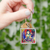 Chenrezing Buddha, Vintage Heruka, Tibet Sleutelhanger (Hand)