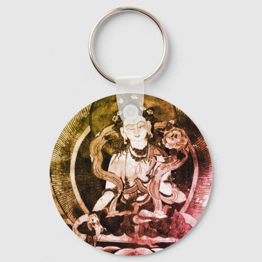 Chenrezing Buddha, Vintage Heruka, Tibet Sleutelhanger (Voorkant)