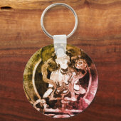 Chenrezing Buddha, Vintage Heruka, Tibet Sleutelhanger (Achterkant)