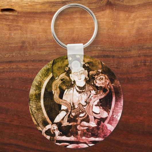 Chenrezing Buddha, Vintage Heruka, Tibet Sleutelhanger (Achterkant)