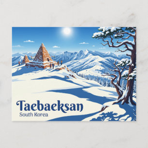 Cheonjedan-altaren in het Taebaeksan National Park Briefkaart