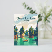 Cheow Lan Lake Thailand Briefkaart (Staand voorkant)