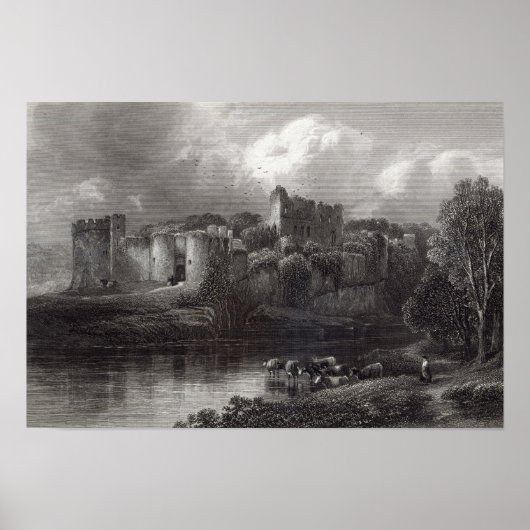 Chepstow Castle, gegraveerd door R. Hinshelwood Poster (Voorkant)