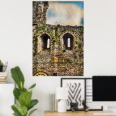 Chepstow Castle Windows, Monmouthshire, Wales Poster (Thuiskantoor)