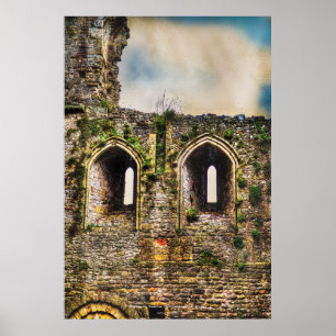 Chepstow Castle Windows, Monmouthshire, Wales Poster