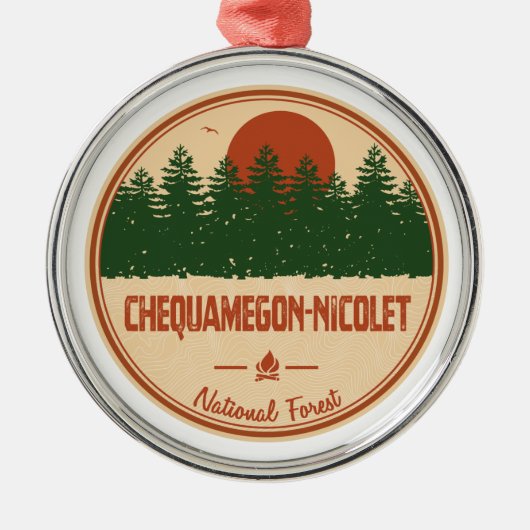 Chequamegon-Nicolet National Forest Metalen Ornament (Voorkant)