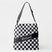 Cheque Race Flag Personal Crossbody Tas (Achterkant)