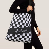 Cheque Race Flag Personal Crossbody Tas (Dichtbij)