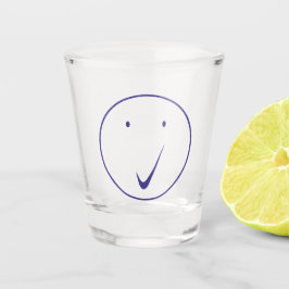 Cheque zijde - Tick, Transp/Blue. Shot Glas