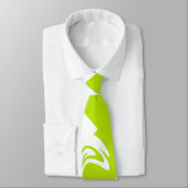 Cheques en Swirls in Lime Groen en Wit Stropdas (Gebonden)