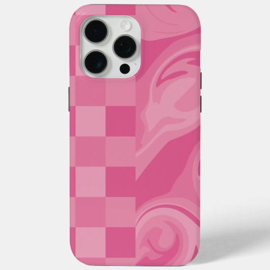 Cheques en Swirls - Roze Case-Mate iPhone Case (Achterkant)