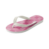 Cheques en Swirls - Roze Kinder Teenslippers (Schuin)