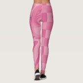 Cheques en Swirls - Roze Leggings (Achterkant)