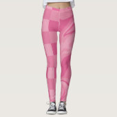 Cheques en Swirls - Roze Leggings (Voorkant)